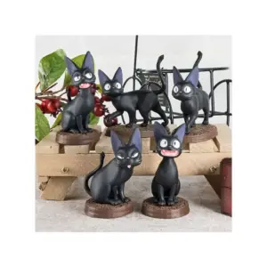 Maison Ghibli Collection Jiji Assorted 6 Figurines – Kiki’S Delivery Service- Figurines